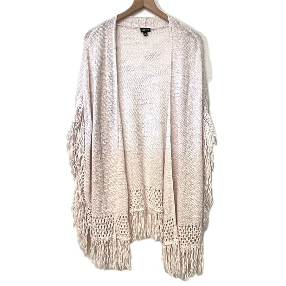 Torrid Cream Boho Knit Cardigan with Fringe Detail - Size 4X - Picture 1 of 6